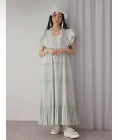 【merry jenny】ストライプレースワンピース