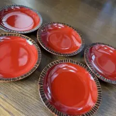 漆器　漆皿　和菓子皿　小皿　木曽漆器
