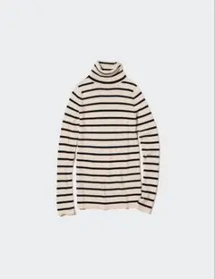 エクストラファインメリノリブタートルネックセーター