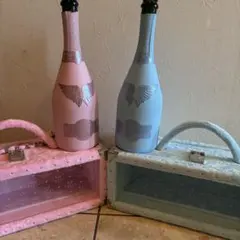 エンジェルシャンパンもこもこ空箱、空瓶セット - メルカリ