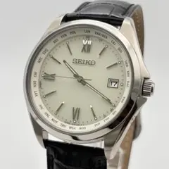 未使用級】 SEIKO セイコー ソーラー時計 メンズ シルバー デイデイト