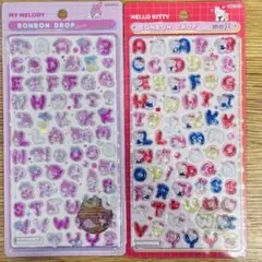 【正規品】ボンボンドロップシール　サンリオ　文字　2枚セット