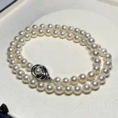 テリ最強✨】タサキ ナチュラル ブルーグレー あこや ネックレス6.5