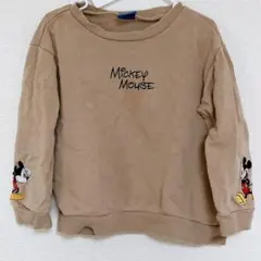 ミッキーマウス トレーナー ベージュ　120cm 子供服