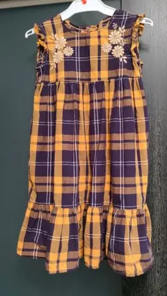 ラポッシェビスキュイ　ノースリーブ チェック柄 ワンピース