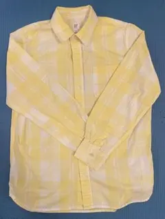 GAP KIDS 長袖シャツ XL (12) 黄色 チェック柄