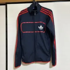 adidas ジップアップジャケット ネイビー/レッド
