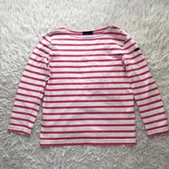 Le minor ボーダー　七分袖　ピンク×白