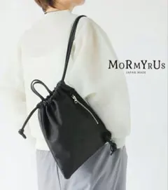 【本日値下げ　タグなし新品】mormyrus レザー巾着バックのサムネイル