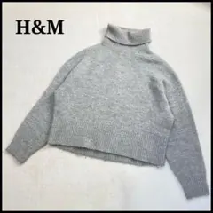 H&M タートルネック ニット 長袖 グレー M相当 レディース