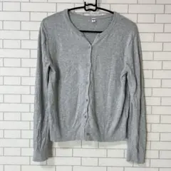 UNIQLO ユニクロ カーディガン M 長袖 グレー UVカット