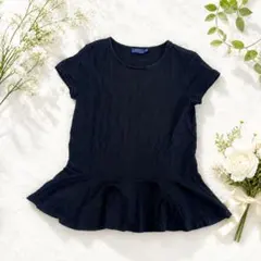 美品　Polo Ralph Lauren ペプラム 半袖 カットソー 黒　ピチTのサムネイル