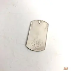 GUCCI グッチ ペンダント トップ チャーム ドッグタグ プレート ロゴ