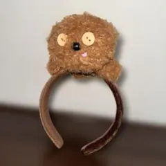 茶色のキャラクター ヘアバンド