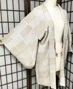 b186 正絹　袷　羽織　紐付　極美品　着物