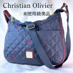未使用級美品✨クリスチャンオリビエ ショルダーバッグ キルティング 刺繍