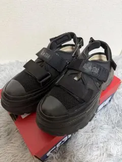 大人気 コンバース オールスター トレックウエーブ 厚底 サンダル 黒 26cm