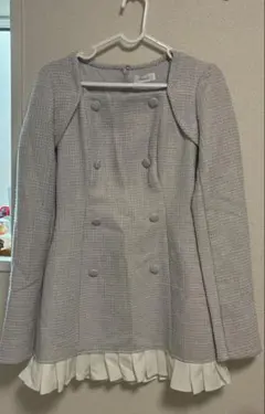 Darich プリーツドッキングツイードミニワンピース