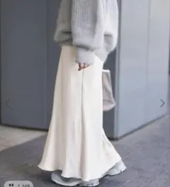 IENA ダブルサテンスカート イエナ　ホワイト オンライン完売品