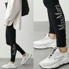S MaxMara エス マックスマーラ レギンス パンツ ロゴ ブラック S
