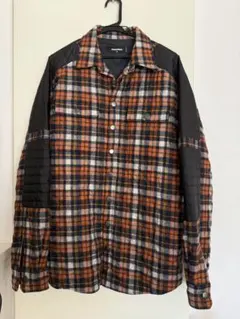【美品】DSQUARED2 チェック柄 × ナイロン切り替えシャツジャケット48