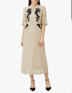 ◆Lily Brown◆ オリエンタルモチーフレースドレス　ワンピース