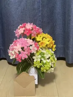 【母の日ギフト】モールフラワー ハンドメイド フラワーアレンジ 枯れない花