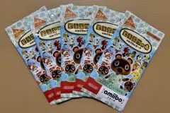 【新品未開封】どうぶつの森 amiiboカード 第5弾 5パック