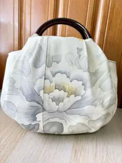 ラスト１点　着物リメイクのまんまる可愛い手提げバッグ