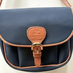 Courreges クレージュ ショルダー バッグ ネイビー ブラウンのサムネイル