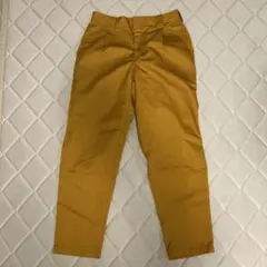 マスタード色 ウエストゴム チノパン