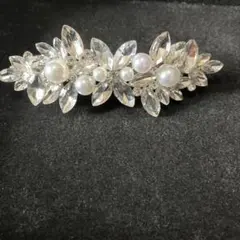クリスタルパールバレッタ 約9cm