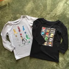 UNIQLOヒートテック長袖Tシャツ、クロとグレーを2枚セットです。