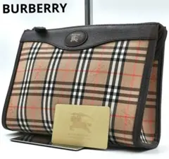 【美品 高級◎】バーバリー セカンドバッグ ノバチェック シャドーホース