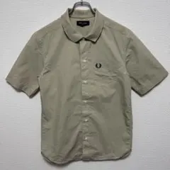 FRED PERRY フレッドペリー 半袖シャツ S ベージュ 鹿の子襟のサムネイル