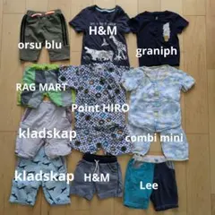 キッズ夏服セット（10点） Tシャツ.ショートパンツ.甚平
