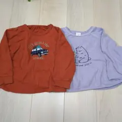 オレンジと紫の長袖カットソーセット