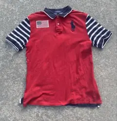 Y2K Polo Ralph Lauren ビッグポニーUSA国旗刺繍