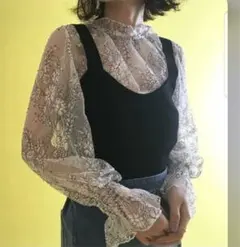 mystic レースブラウス