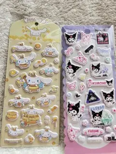 公式 正規品 サンリオ ぷっくりシール 2枚セット クロミ シナモン ぷくぷく