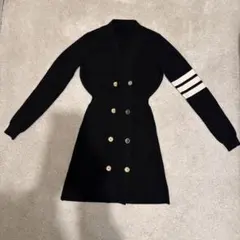 ブラック ダブルブレスト ニット