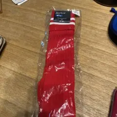 サッカー ストッキング 赤白　27-29cm