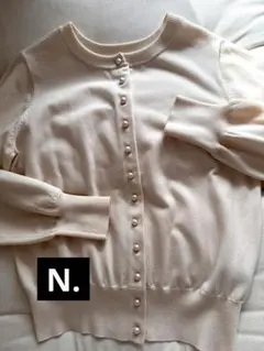 お値下げN.ナチュラルビューティーベーシックパールニットカーディガンオケージョン