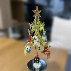 ガラス製 ミニクリスマスツリー オーナメント付きのサムネイル