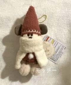 ディズニー　リルリンリン　ぬいぐるみバッジ・赤