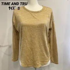 TIME AND TRU 黄色　長袖　Sサイズ カットソー　トップス　古着