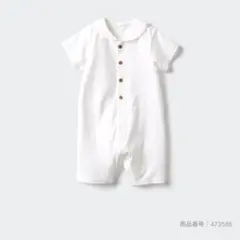 コットン100% ショートオール 半袖　ロンパースのサムネイル