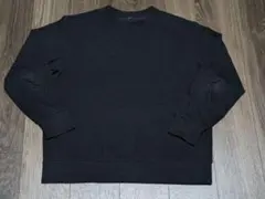 ユニクロ　ソフトニットフリース　クルーネックT　ブラック　L