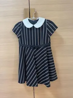 CHOPIN ネイビー ストライプ ワンピース 110 半袖