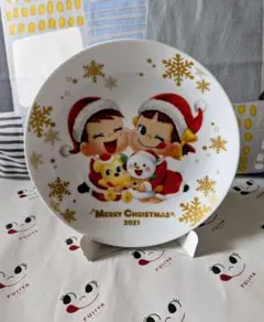 不二家 ペコちゃん クリスマス プレート 3枚セット